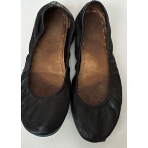 Tieks By Gavrieli Black Leather Ballet Flats Shoes Slip On Women's Size 9 US